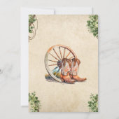 Vakantie Hoedown, Westerne Uitnodiging, Kerst Cowb Kaart (Achterkant)