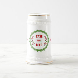 Vakantie Hoesje doet Beer White en Gold 22oz Stein Bierpul