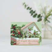 Vakantie Holly Berry Box briefkaart (Staand voorkant)