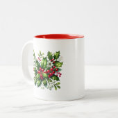 Vakantie Holly Coffee Mok (Voorkant links)