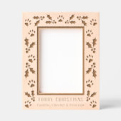 Vakantie Holly en Dog Paws Gegraveerde Lijstjes (Voorkant)