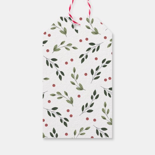 Vakantie Holly Foto Gift Labels Cadeaulabel (Achterkant)