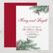 Vakantie Holly Kerstfeest Feestdagenkaart (Voorkant / Achterkant)