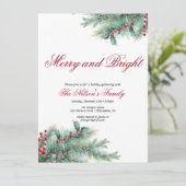 Vakantie Holly Kerstfeest Feestdagenkaart (Staand voorkant)