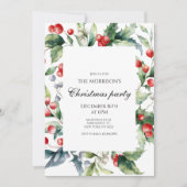 Vakantie Holly Kerstfeest Kaart (Voorkant)