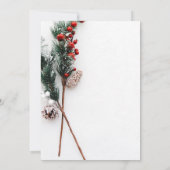 Vakantie Holly Kerstmis 2025 oudejaarsavond Kaart (Achterkant)