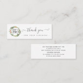 Vakantie holly krans op maat logo dank u classi mini visitekaartje (Voorkant / Achterkant)