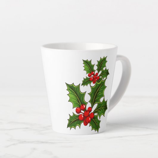 Vakantie Holly Latte Mok (Rechterhoek)