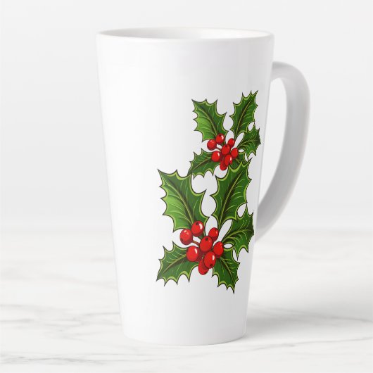 Vakantie Holly Latte Mok (Rechterhoek)