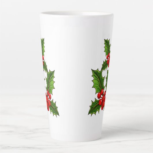 Vakantie Holly Latte Mok (Voorkant)