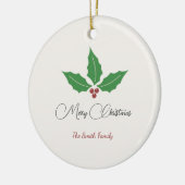 Vakantie Holly Merry Christmas Ornament (Links)