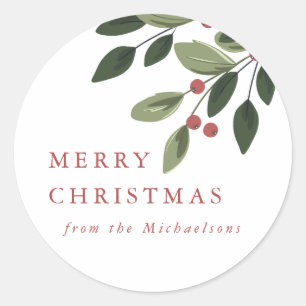 Vakantie Holly ronde Sticker