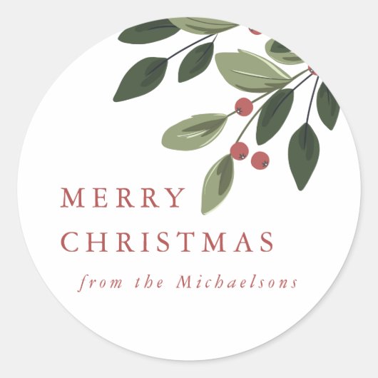 Vakantie Holly ronde Sticker (Voorkant)