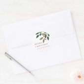 Vakantie Holly ronde Sticker (Envelop)