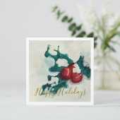 Vakantie Hollywood in de sneeuw Feestdagenkaart (Staand voorkant)