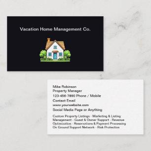 Vakantie Home Management Onroerend goed visitekaar Visitekaartje