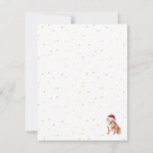 Vakantie Hond Goud Seizoensgroet (Achterkant)