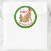 Vakantie Hond grappig humor schattig Ronde Sticker (Tas)