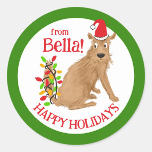 Vakantie Hond grappig humor schattig Ronde Sticker