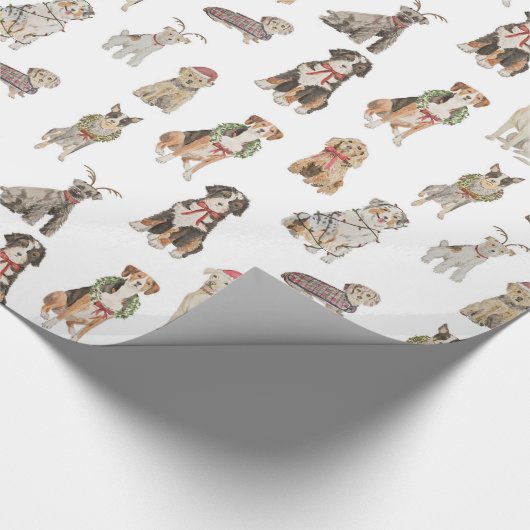 Vakantie honden inpakpapier (Hoek)