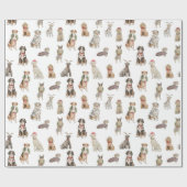 Vakantie honden inpakpapier (Vlak)