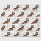 Vakantie Hondenliefhebber Basset Hound Kerstmis Cadeaupapier (Vlak)