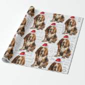 Vakantie Hondenliefhebber Basset Hound Kerstmis Cadeaupapier (Uitgerold)