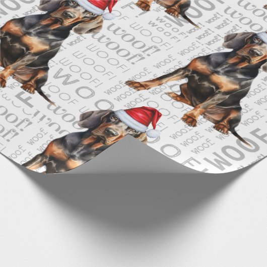 Vakantie Hondenliefhebber Black Tan Coonhound Kers Cadeaupapier (Hoek)