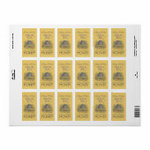 Vakantie honingadres Etiket Skep Yellow (Full Sheet)