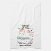 Vakantie Hot Cacao Recept Kerstmis Theedoek (Verticaal)