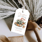 Vakantie Hot Cocoa Gift Label Cadeaulabel