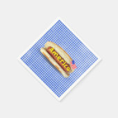 Vakantie hotdog op gingham servetten (Hoek)