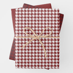 Vakantie houndstooth inpakpapier vel
