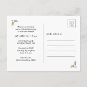 Vakantie housewarming open huis we hebben verhuisd aankondigingskaart (Achterkant)