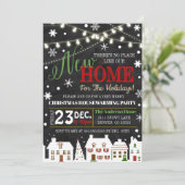 Vakantie housewarming party uitnodiging (Staand voorkant)