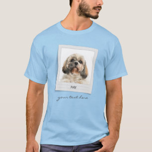 Vakantie huisdier verjaardag fotolijst gepersonali t-shirt