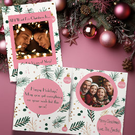 Vakantie Humor Alles wat ik wil voor Kerst Vermoei Feestdagen Kaart