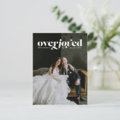 Vakantie huwelijksaankondiging briefkaart (Staand voorkant)