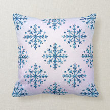 Vakantie - Ice Blue Snowflakes Iridescent Faux Foi