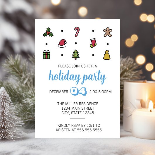 Vakantie Iconen Party uitnodiging