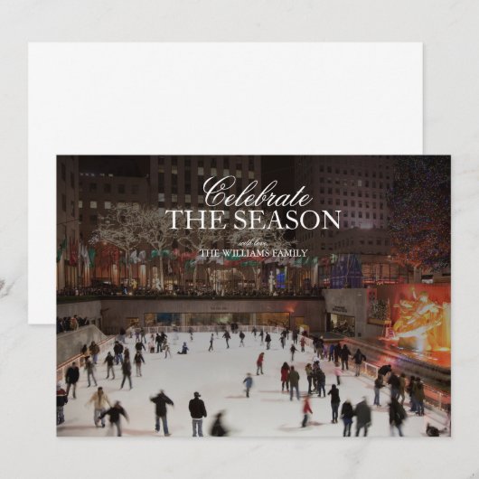 Vakantie ijsbaan in Rockefeller Center Kaart (Voorkant / Achterkant)