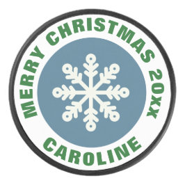 Vakantie IJshockey Puck / Kerstmis Sneeuwvlok