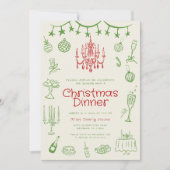 Vakantie Illustraties Werkgroep Uitnodigingen (Voorkant)