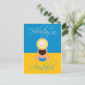 Vakantie in Australië Modern Beach Travel Briefkaart (Staand voorkant)