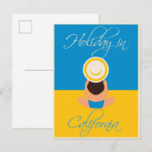 Vakantie in Californië Modern Beach Travel Briefkaart (Voorkant / Achterkant)