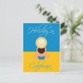 Vakantie in Californië Modern Beach Travel Briefkaart (Staand voorkant)