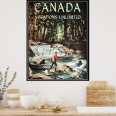 Vakantie in Canada Oude Reisposter Poster (Keuken)
