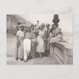 Vakantie in Cannes, Frankrijk, jaren dertig Feestdagenkaart