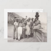 Vakantie in Cannes, Frankrijk, jaren dertig Feestdagenkaart (Voorkant / Achterkant)