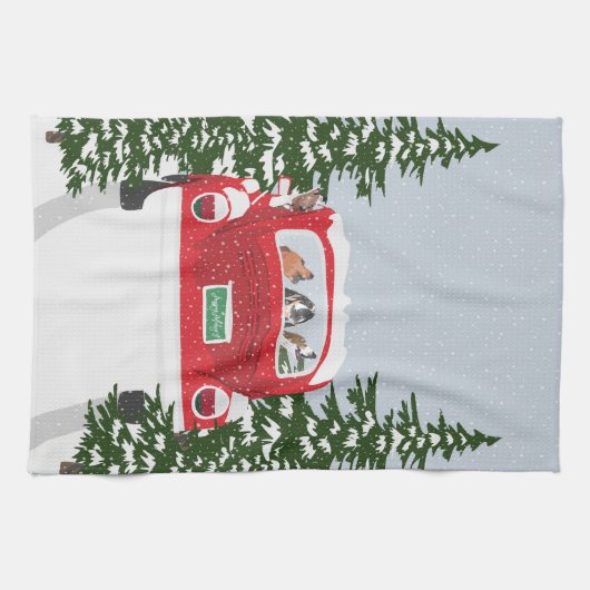 Vakantie in de auto theedoek (Horizontaal)